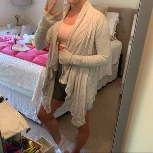 Lululemon light grey / creme cardigan
